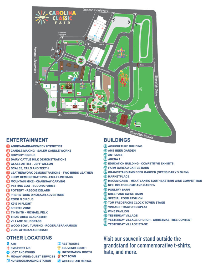 Map Carolina Classic Fair